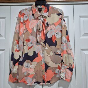 Worthington Floral Blouse size Large